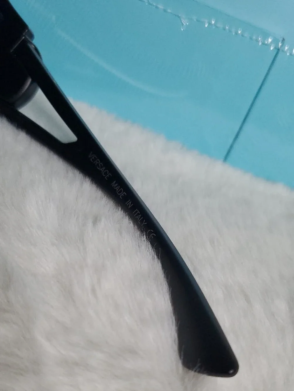 Versace Black Sunglass Visor with Gold Accent
